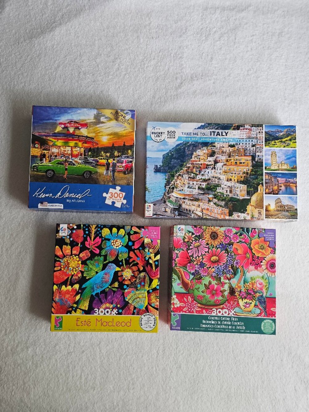 Four colorful jigsaw puzzle